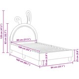 Krevet za djecu s uzglavljem Bijela 80 x 160 cm PU | shoptok.hr