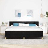  LED Box Spring Krevet s LED trakama Crna 200 x 200 cm tkanina | shoptok.hr