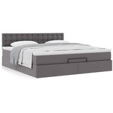 vidaXL Otomanski okvir kreveta s madracem sivi 180x200cm umjetna koža Cijene