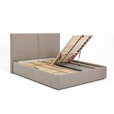 Bonami Selection Sivorjava oblazinjena zakonska postelja s prostorom za shranjevanje z letvenim dnom 180x200 cm Thessa Bold – | Shoptok.si