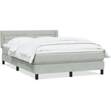  Krevet s oprugama i madracem svjetlosivi 160x210 cm baršunasti | shoptok.hr