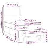  s oprugama i madracem crni 100 x 200 cm od tkanine | shoptok.hr