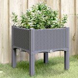 vidaXL Vrtna sadilica s nogama siva 40 x 40 x 42 cm PP Cijene