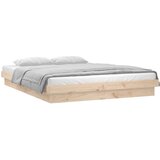  The Living Store LED posteljni okvir 135x190 cm trden les - Posteljni Okvir, (21444491) | Shoptok.si