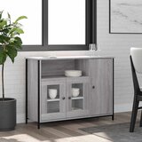  Komoda sivog hrasta sonome 100x35x75 cm od konstruiranog drva | shoptok.hr