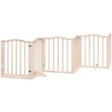 vidaXL Vrata za pse s vratašcima 15 panela sklopiva 750 cm drvo topole | shoptok.hr