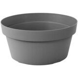  Okrugla tegla za cvijeće Melrose (Vanjska dimenzija (ø x V): 35 x 17 cm, Plastika, Siva) | shoptok.hr