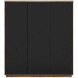 MID.YOU omara s klasičnimi vrati, črna, barve hrasta | Shoptok.si
