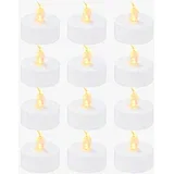 LED Flame Tea Light Candle Set Warm Yellow (12pcs) (B-KC008)