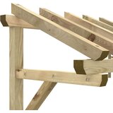  Nadstrešnica za vrata 200 x 100 x 100 cm od masivne borovine | shoptok.hr