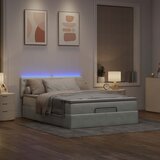 vidaXL Otomanski krevet s madracem i LED 140x200 cm baršunasti Cijene