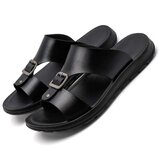 INF Moški PU usnjeni sandali na natikanje, zračni čevlji za plažo, različne barve Black 47, (5000158637) Cene