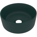  Luksuzni okrugli umivaonik mat tamnozeleni 40 x 15 cm keramički | shoptok.hr