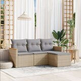  4-dijelni set vrtnih sofa s jastucima bež od poliratana | shoptok.hr