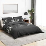  Set posteljine za poplun crni 260 x 220 cm pamučni | shoptok.hr