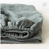 Linen Tales tamno zelena lanena plahta 200x160 cm - linen tales | shoptok.hr