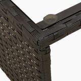  Vrtna sofa L-oblika sa stolom i jastucima crna od poliratana | shoptok.hr