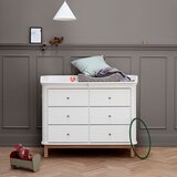 Oliver Furniture® komoda s previjalno mizo white/oak | Shoptok.si