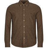 Polo Ralph Lauren CHEMISE AJUSTEE COL BOUTONNE EN POLO FEATHERWEIGHT Smeđa Cijene
