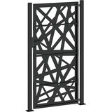  Vrtna vrata crna 100x175 cm čelična svjetlosna dizajna | shoptok.hr