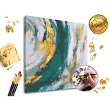  Slikanje po &scaron;tevilkah PREMIUM GOLD - Turkizna domi&scaron;ljija (set) cene