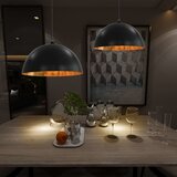  Stropne svjetiljke 2 kom crno-zlatne polukuglaste 50 cm E27 | shoptok.hr