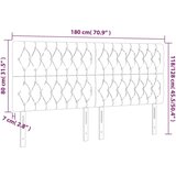 vidaXL LED posteljno vzglavje črno 180x7x118/128 cm žamet | Shoptok.si