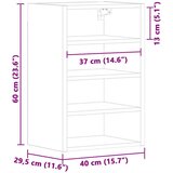 Viseći ormarić "Riga" Dimljeni hrast 40x29,5x60 cm Inženirsko drvo | shoptok.hr