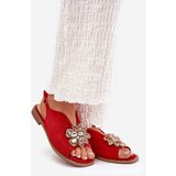 S. BARSKI Women's Sandals On Flat Heel With Decoration S.Barski KV27-001 Red | Eponuda.ba