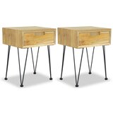 vidaXL Nočne omarice 2 kosa 40x30x50 cm trdna tikovina Cene