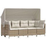  5-dijelni vrtni set sofa s jastucima bež od poliratana | shoptok.hr
