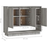  Komoda siva boja hrasta 97 x 31 x 75 cm od konstruiranog drva | shoptok.hr