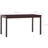  7-dijelni blagovaonski set od borovine tamnosmeđi | shoptok.hr