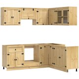  Cabinet s policom SKI 8 pcs Medeno Smeđa Čvrsto borovo drvo | shoptok.hr