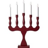 Markslöjd 706373 - Božićni svećnjak SVANEHOLM 5xE10/3W/230V borovina/crvena | Eponuda.com