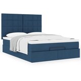  Otomanski krevet s madracem plavi 140x190cm od tkanine | shoptok.hr