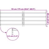  Rešetka za prozor 175 x 60 cm Čelik s prahom premazan Crna | shoptok.hr