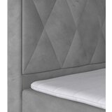 MID.YOU POSTELJA BOXSPRING 180 cm x 200 cm , kovina, umetna masa, tekstil, karton, leseni material svetlo siva | Shoptok.si