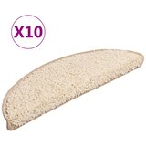  Prostirke za stepenice 10 kom 56x17x3 cm krem poluokrugle | shoptok.hr