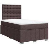  Krevet box spring s madracem tamnosmeđi 120 x 190 cm od tkanine | shoptok.hr