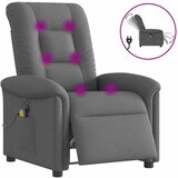 vidaXL Električni masažni naslonjač od tkanine tamnosivi | shoptok.hr