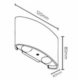  led svetiljka JM-020 zidna 4W 4000K IP54 antracit Cene
