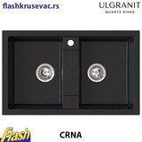  Granitna sudopera kvadratna dupla - Ulgranit ULG780DB - više boja ⚫️ CRNA | Eponuda.com