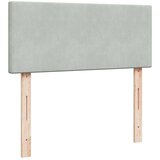 vidaXL Box spring postelja z vzmetnico svetlo siva 120x190 cm žamet | Shoptok.si