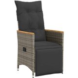 Maison Chic Nastavljiv Vrtni Stoli - Stol za vrt z blazinami siv poli ratan JS31, (21877464) | Shoptok.si