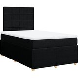  Krevet s oprugama i madracem crni 120 x 200cm od tkanine | shoptok.hr