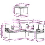  Sjedeća garnitura za vrt 2 pcs Prirodna Poli Rattan Čelik | shoptok.hr