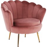 Kondela Art-deco fotelj, roza žametna tkanina/zlat krom-zlato, NOBLIN | Shoptok.si