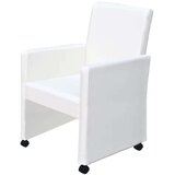  Jedilni stoli 2 kosa belo umetno usnje | Shoptok.si