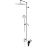 Rosan baterija za tuš kadu sa kvadratnim usponskim tušem 250x250mm STOLZ 137252B crna | Eponuda.com